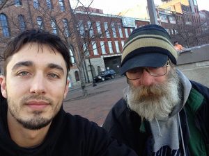 two homeless men