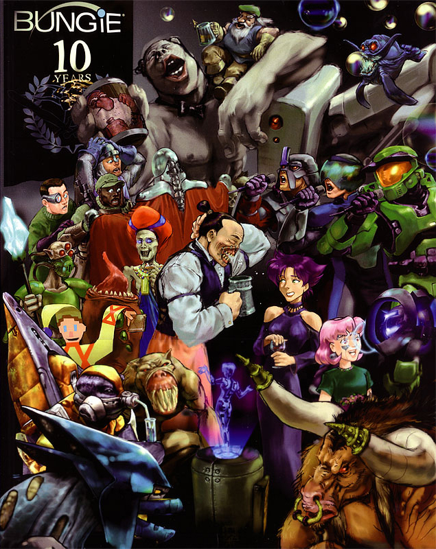 Poster of various video games characters created by Bungie