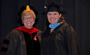 a professor and graduate student